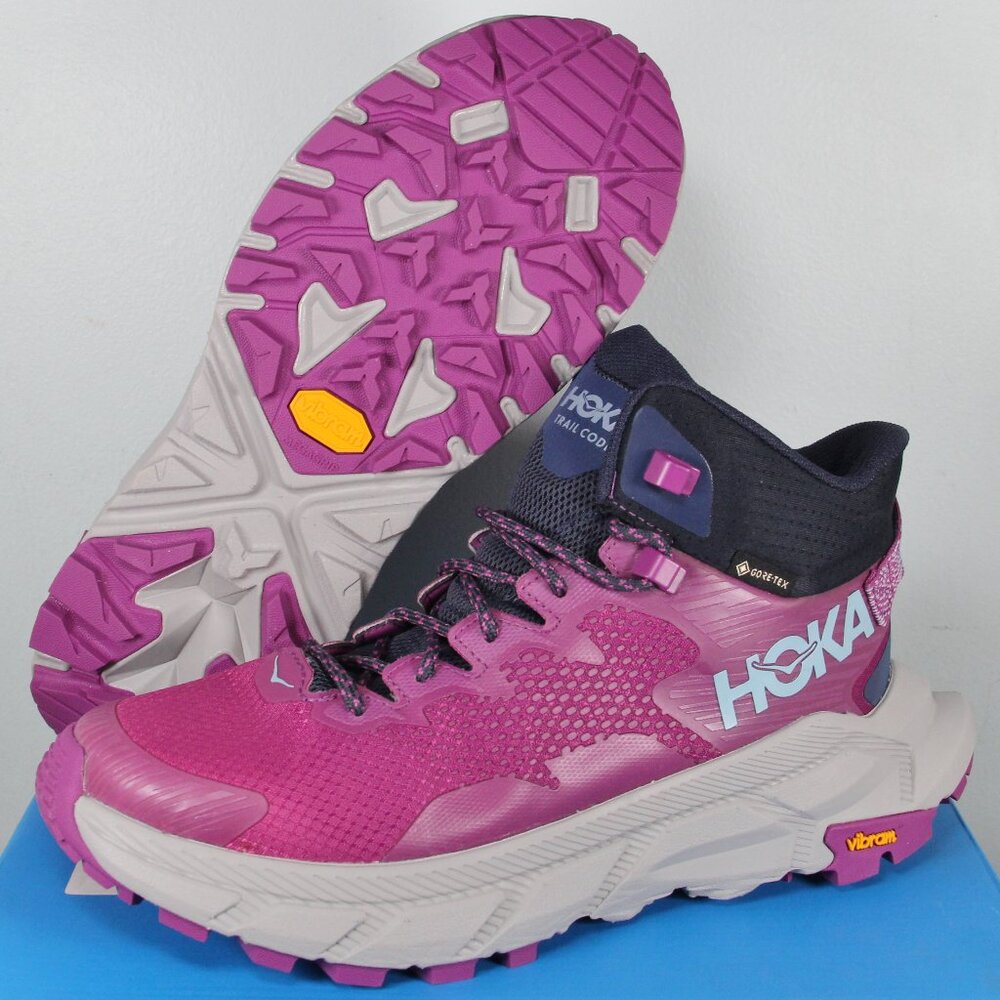 Hoka One One Trail Code GTX Gore-Tex Boots Womens 6.5 Beautyberry